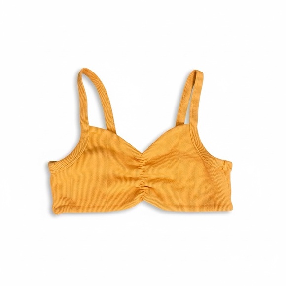 Garage Tops - Garage Cropped Ribbed Orange Tank Top